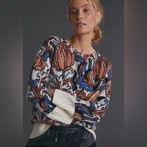 A by Anthropologie Eris lambswool and Cashmere blend knit sweater size Medium